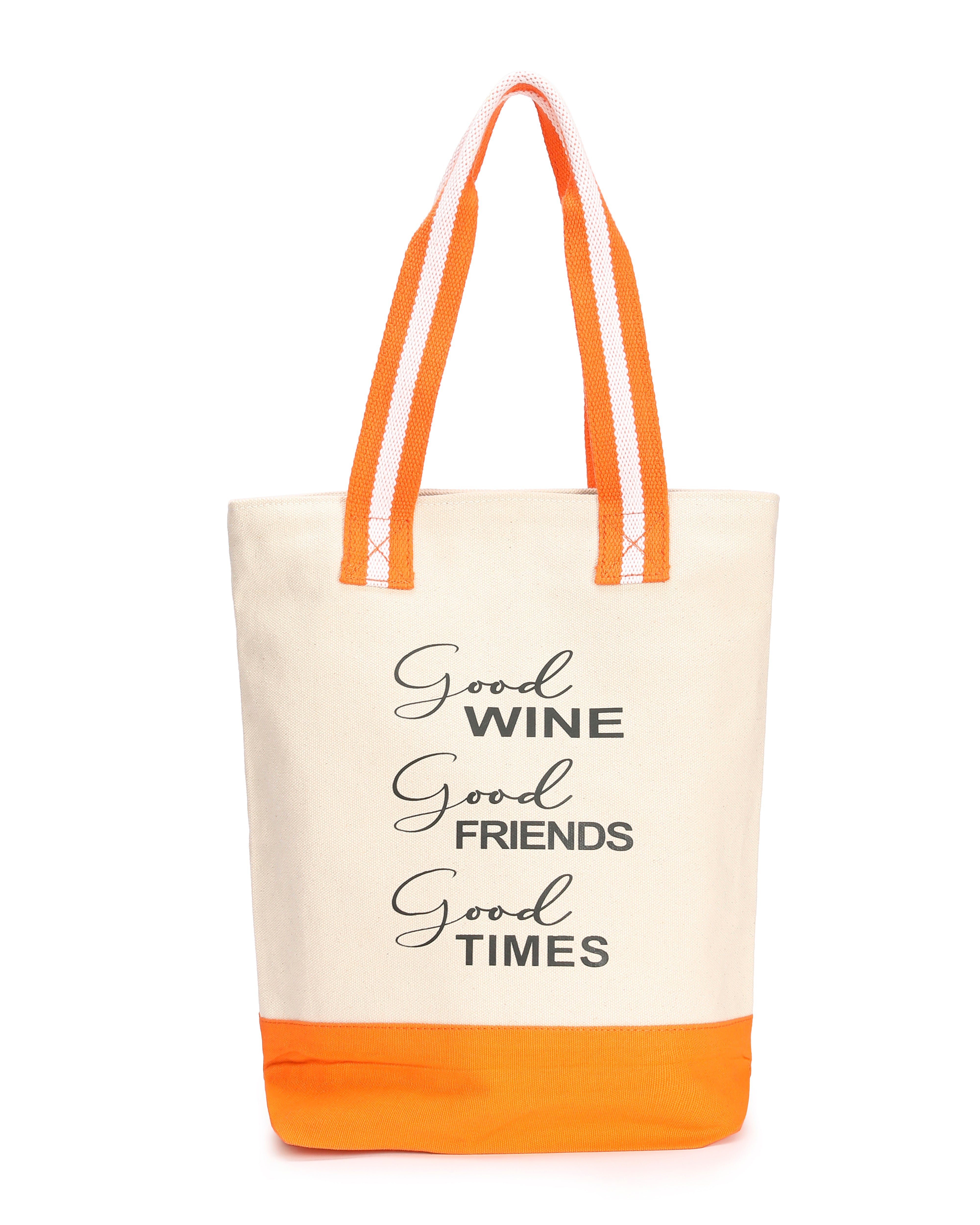 IPFC DOUBLE BOTTLE WINE TOTE - Good Wine print