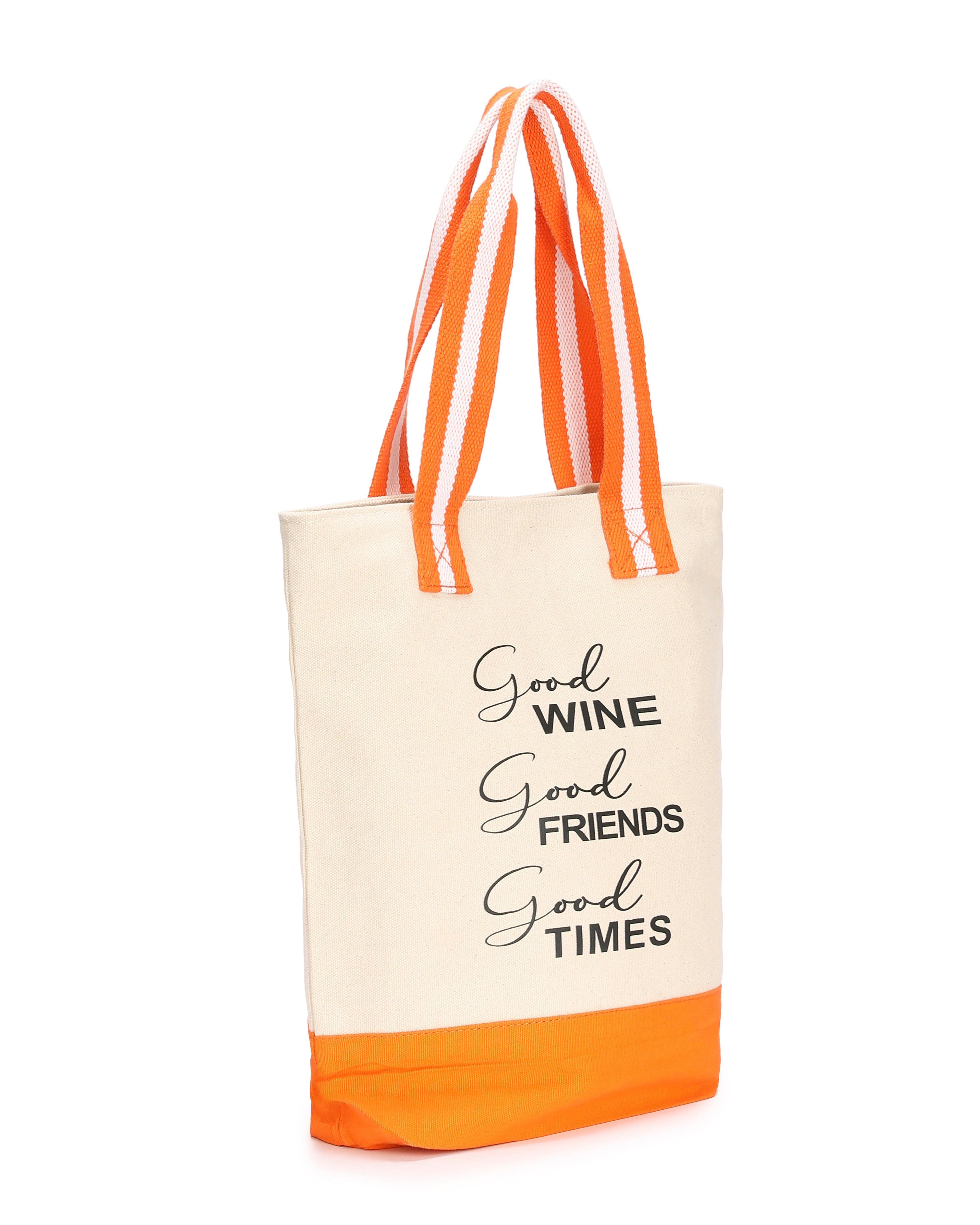 IPFC DOUBLE BOTTLE WINE TOTE - Good Wine print