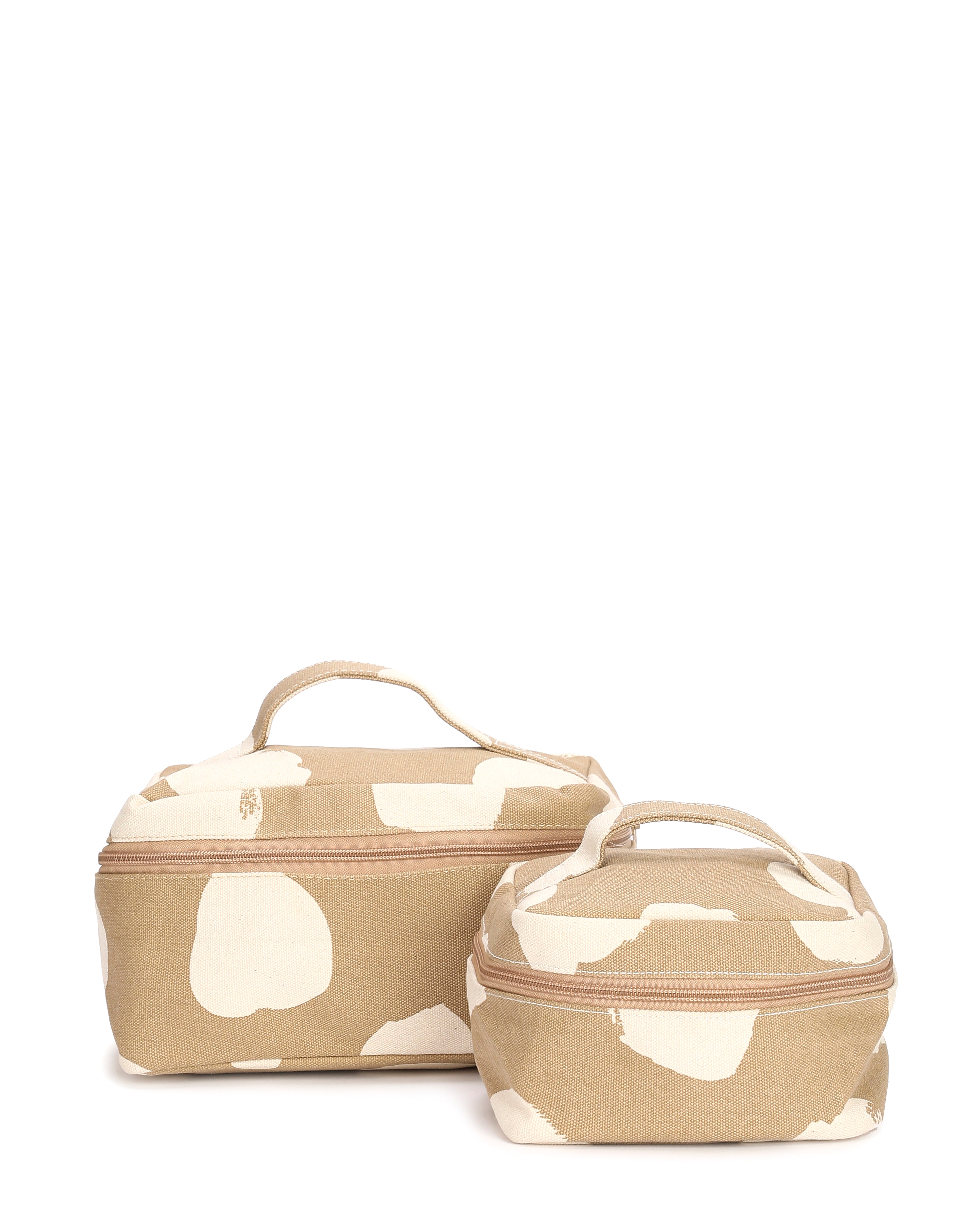 SMUDGE DOT TRAVEL TRAIN CASE POUCH SET