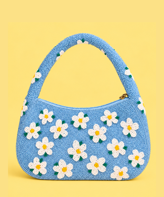 FLOWER PAGLU – Floral Beaded Clutch | Meur