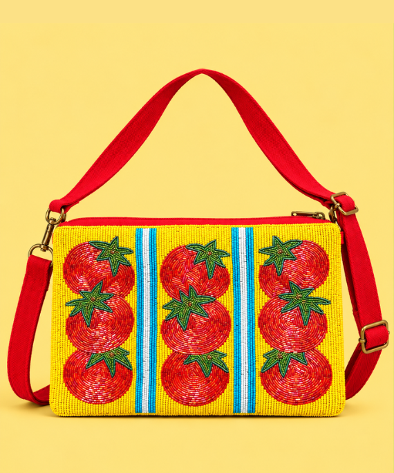SAUCY – Beaded Tomato Crossbody Bag | Meur