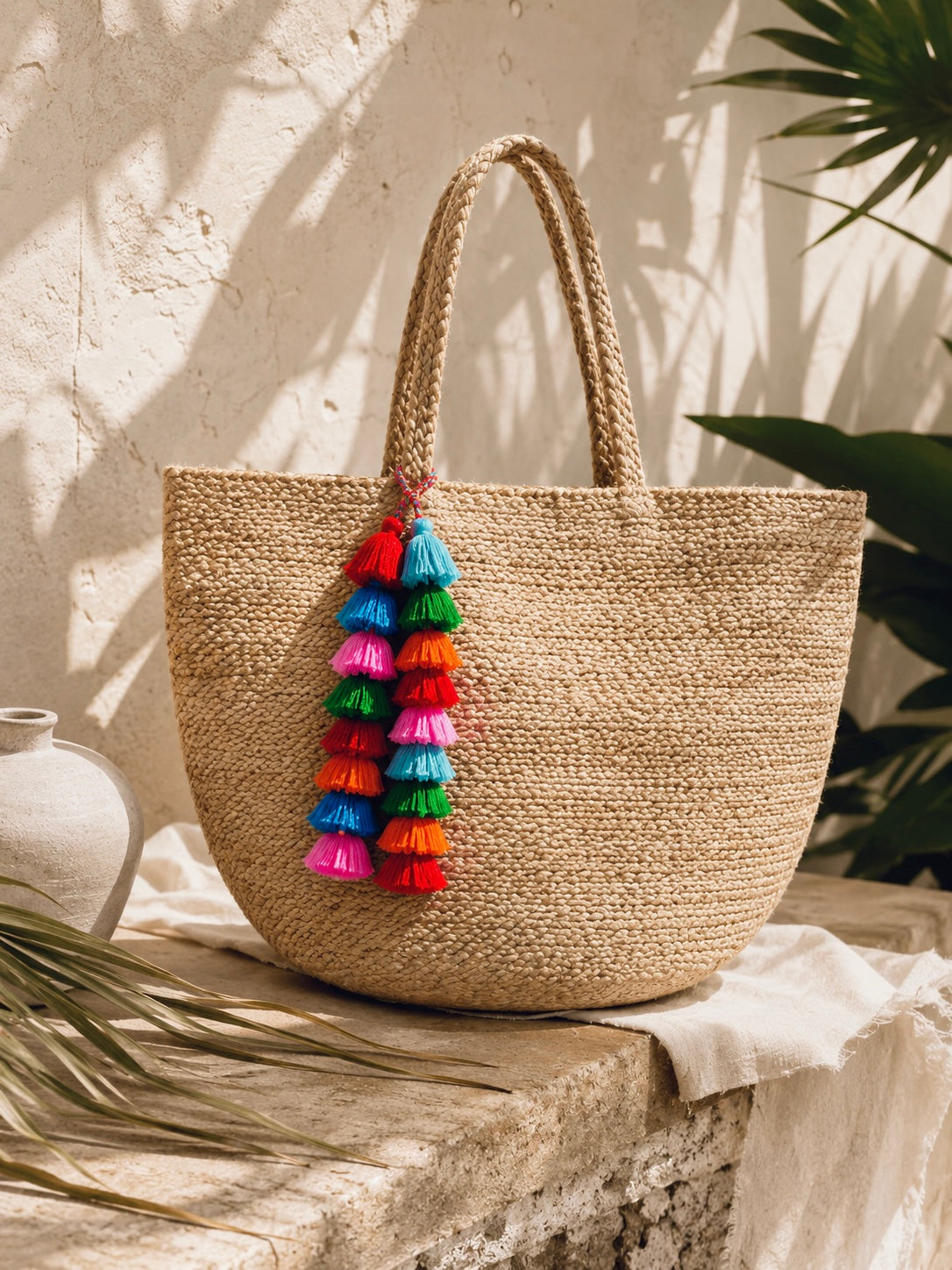 WANDER WEAVE BIG JUTE TOTE