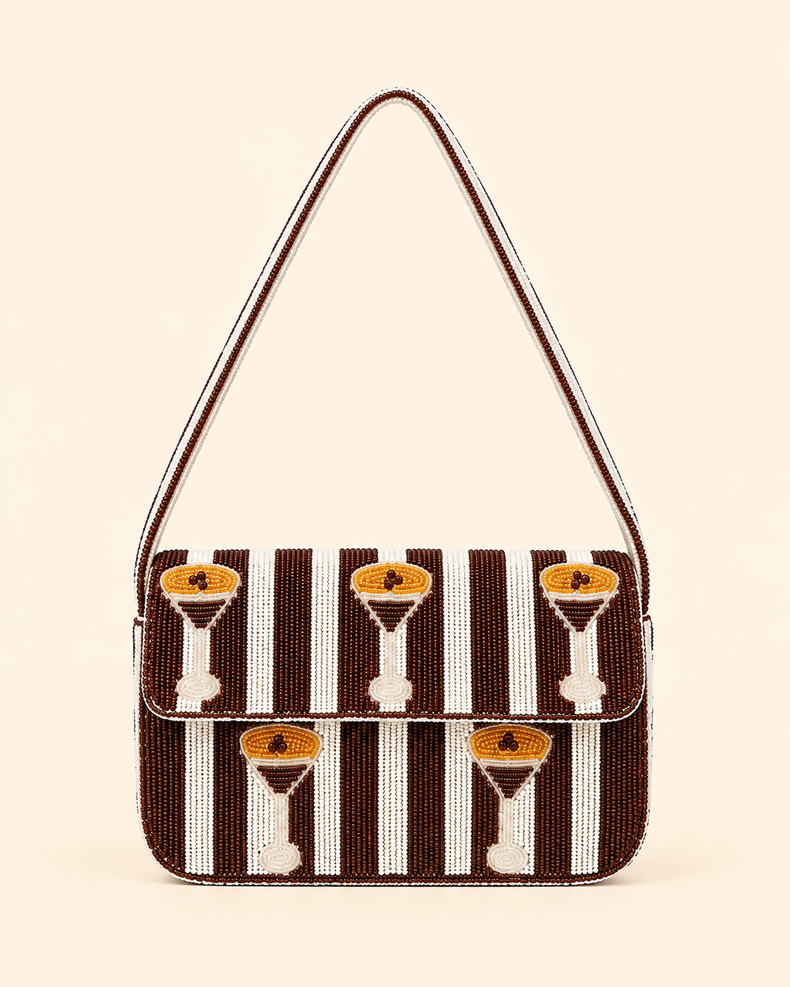 Espresso Martini Beaded Shoulder Bag