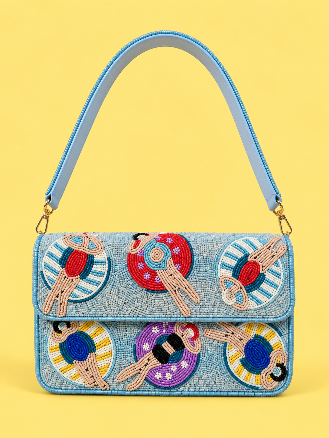 DIVA DIVE BEADED SHOULDER BAG