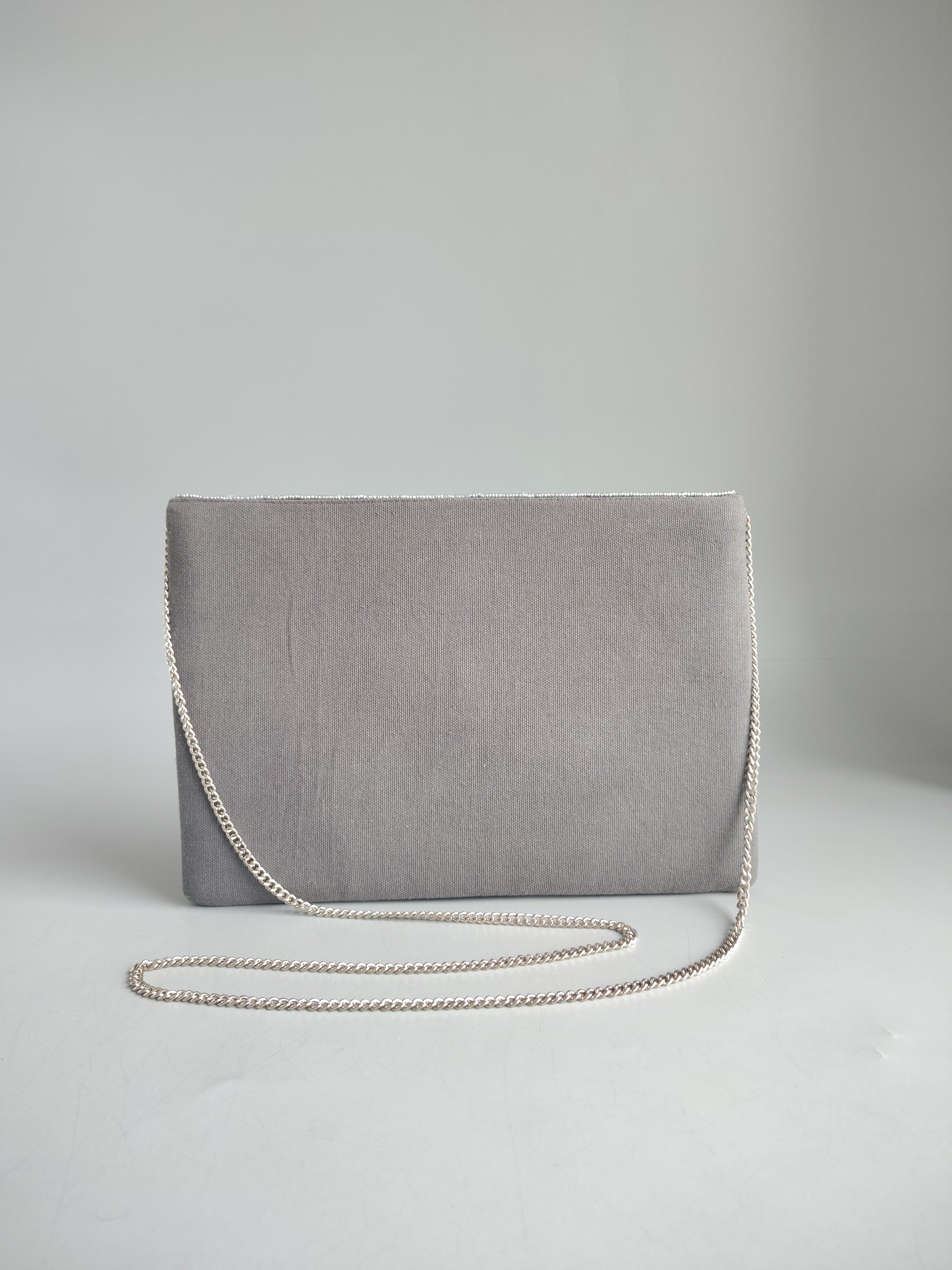 BEADED LOTUS ENVELOPE SLING CLUTCH