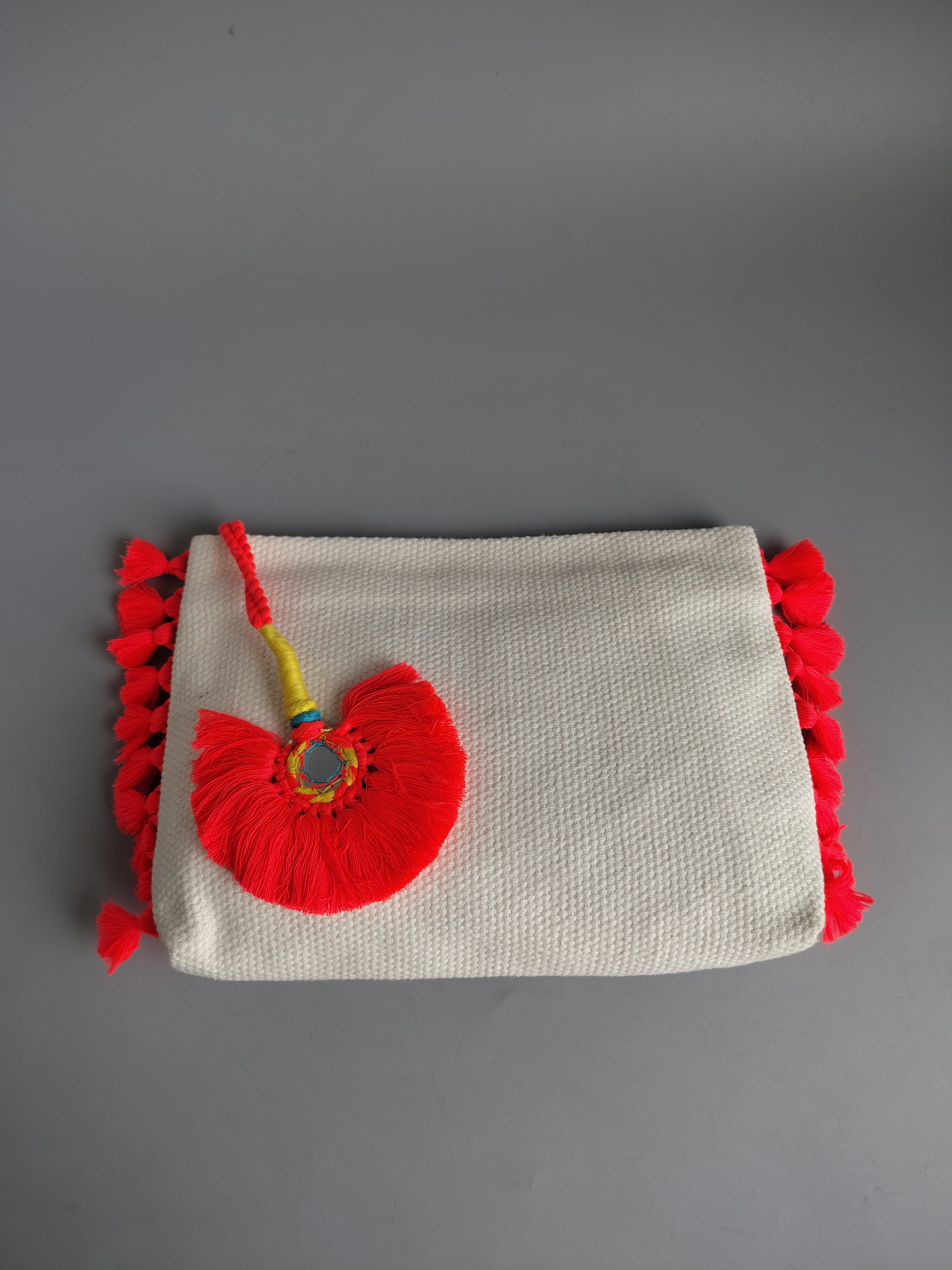 Boho fringe vanity pouch