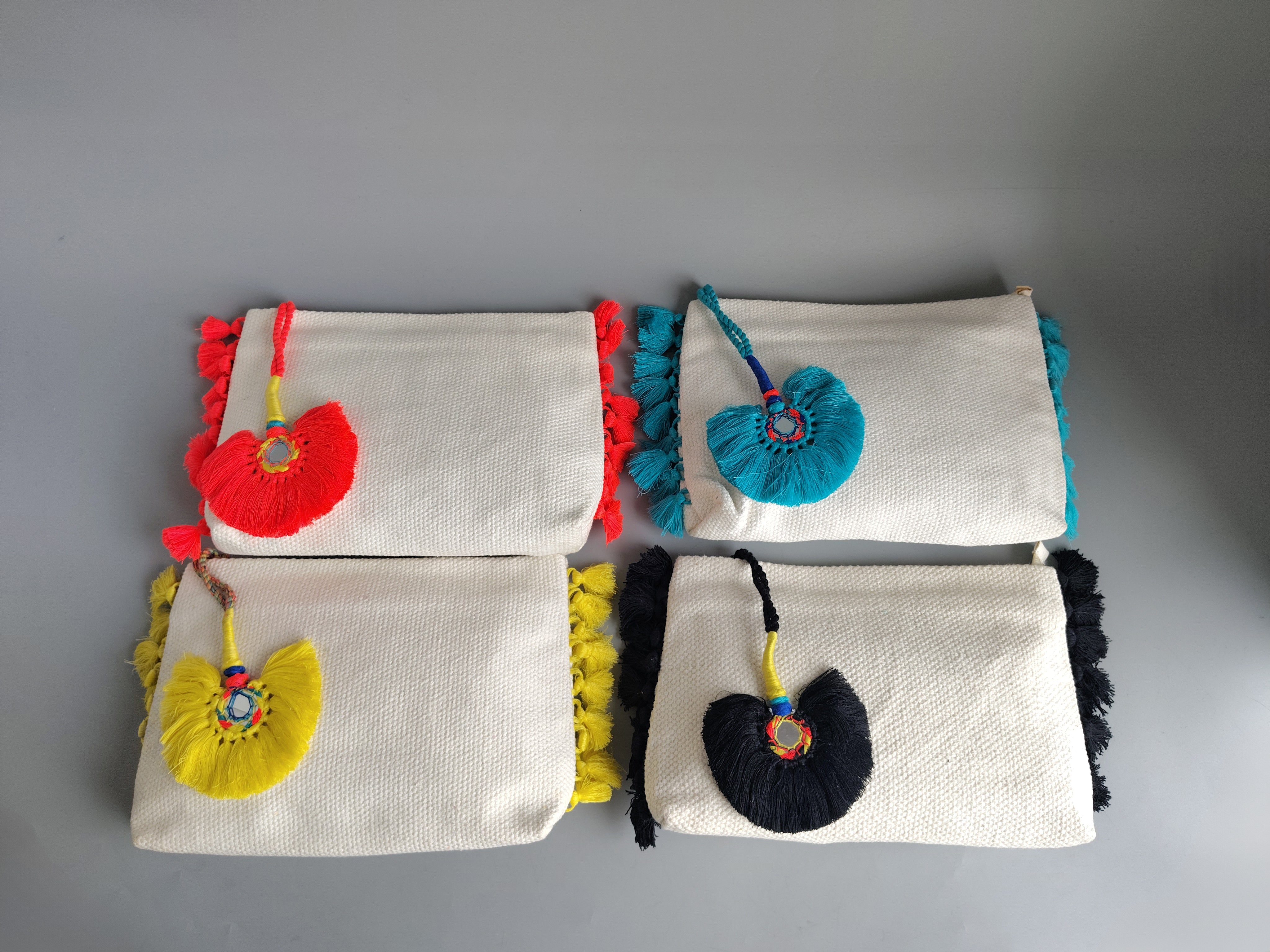 Boho fringe vanity pouch