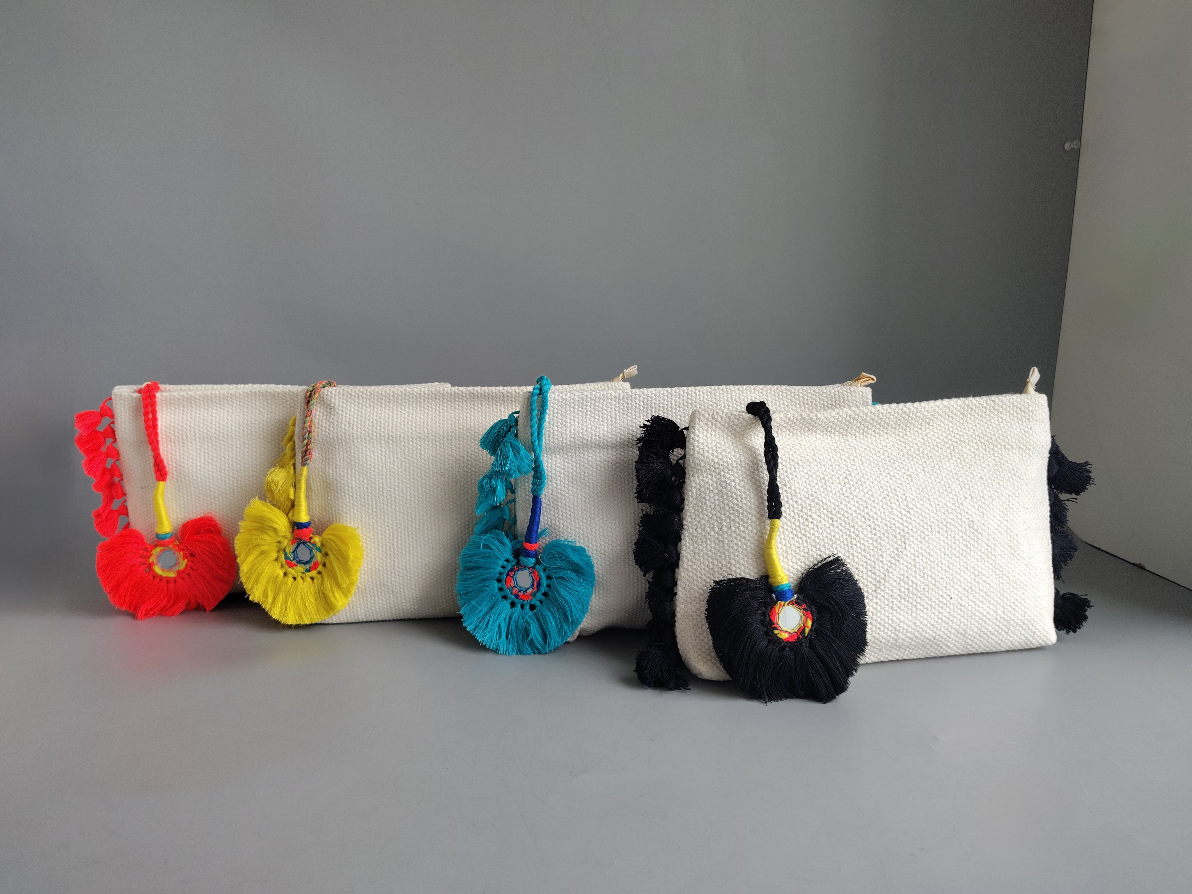 Boho fringe vanity pouch