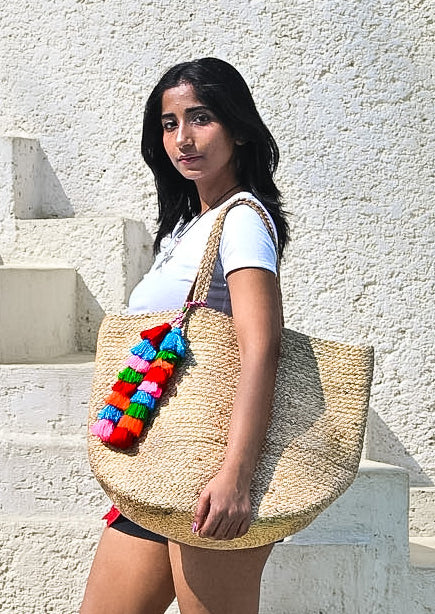 WANDER WEAVE BIG JUTE TOTE