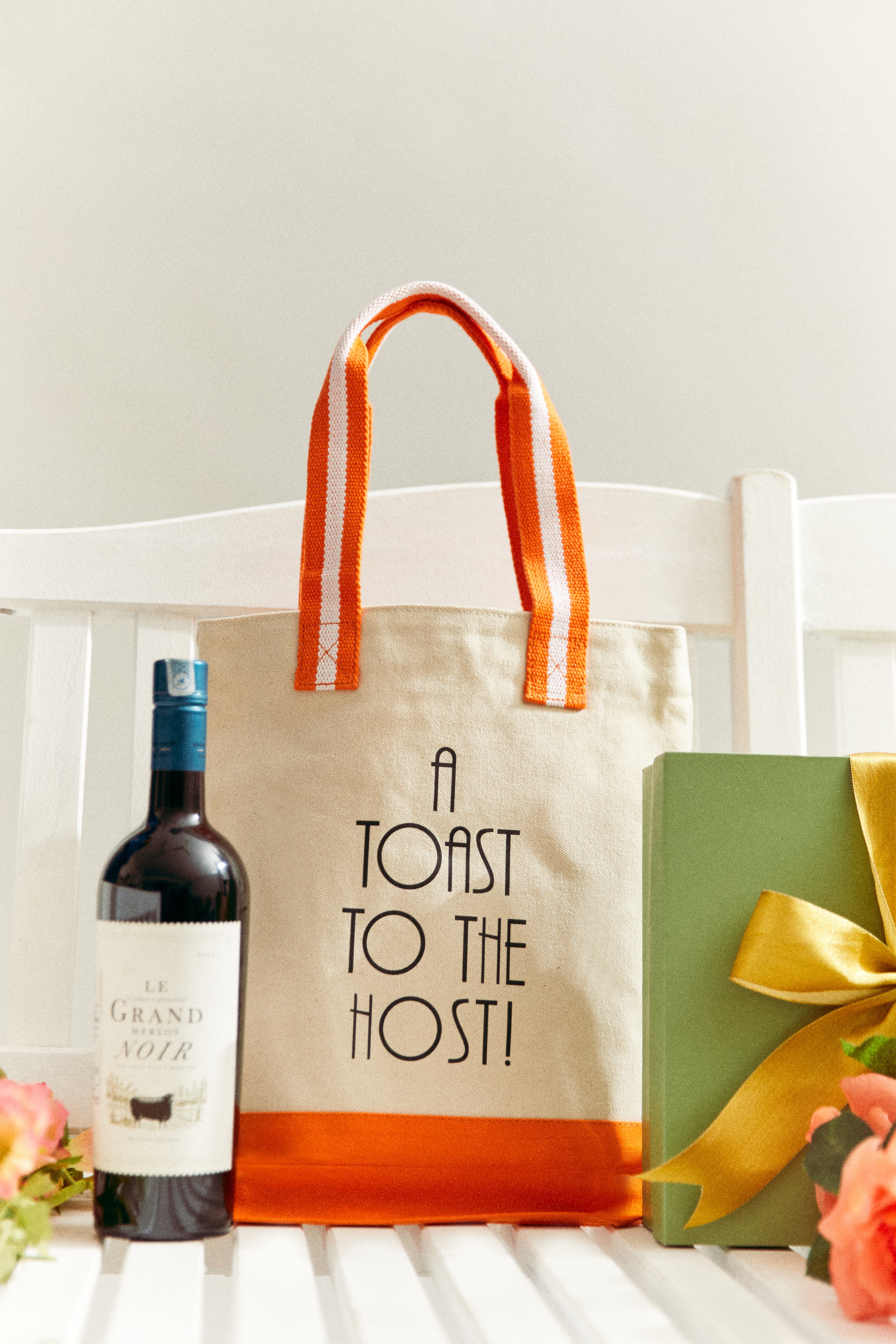 IPFC DOUBLE BOTTLE WINE TOTE - Toast to the Host print