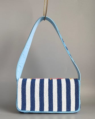 PITTER PATTER & SHELL BEADED SHOULDER BAG & COIN POUCH