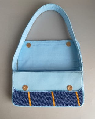 PITTER PATTER & SHELL BEADED SHOULDER BAG & COIN POUCH