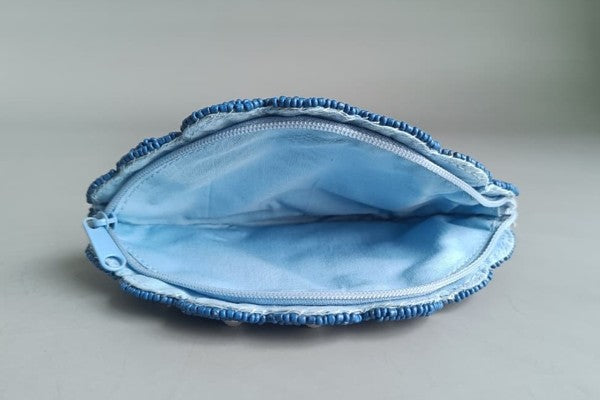 PITTER PATTER & SHELL BEADED SHOULDER BAG & COIN POUCH