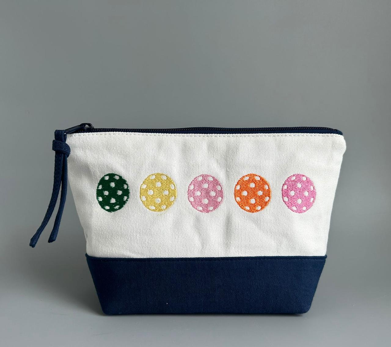 POLKA PICKLE EMBROIDERED POUCH