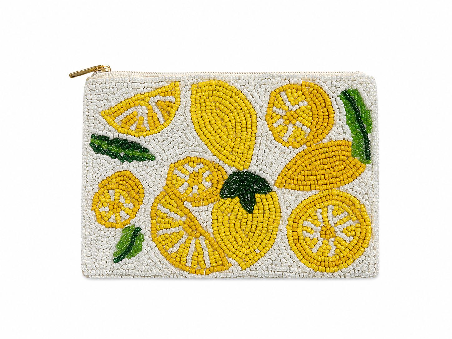 Citrus Crush Beaded Shoulder Bag & Coin Pouch Set