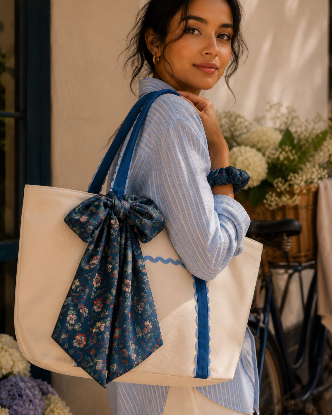 INDIAN BLUE ROBIN CANVAS TOTE